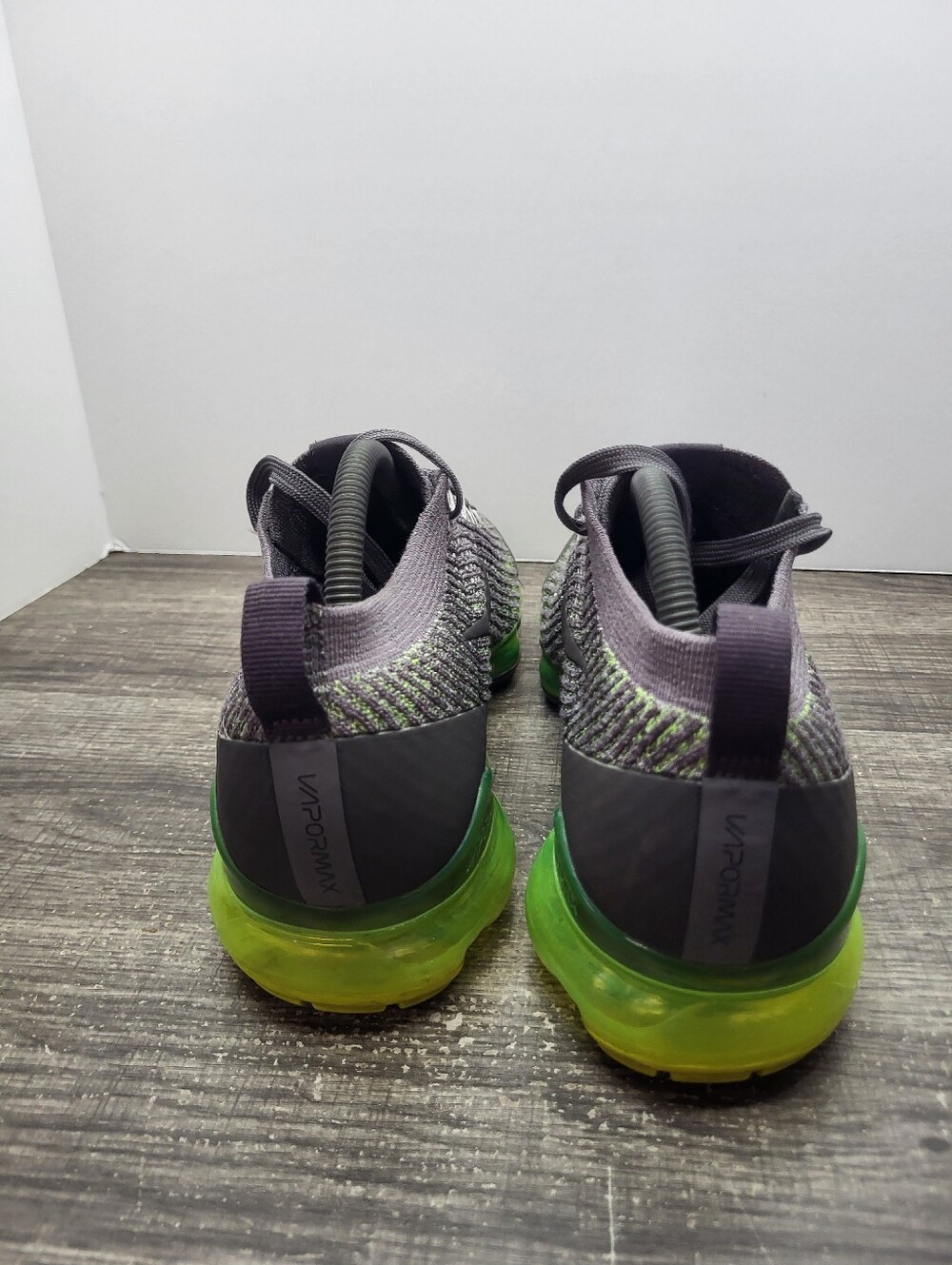 Nike Air VaporMax Flyknit 3 Grey Volt AJ6900-009 Running Shoes Men's Size 10 - Picture 5 of 10